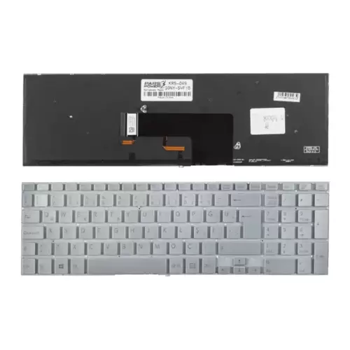 Sony Vaio Fit SVF1521L4E, SVF1521L6E Notebook Klavye Işıklı (Gümüş TR)