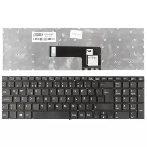 Sony Vaio Fit SVF1532R4E, SVF1532RST Notebook Klavye (Siyah TR)