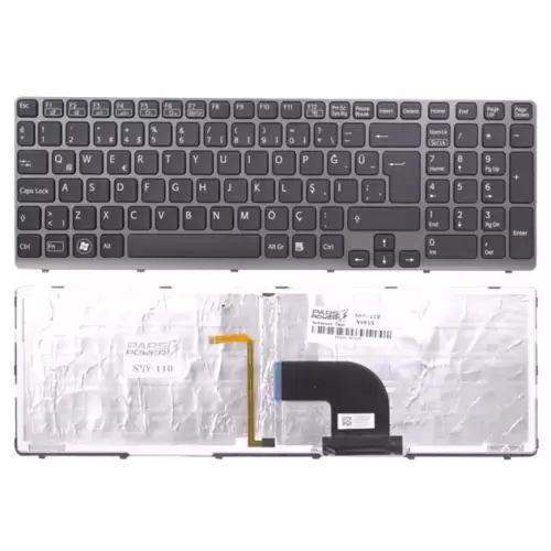 Sony Vaio SVE1511Z1E, SVE1512A4E, SVE1512B1E Notebook Klavye Işıklı (Siyah TR)