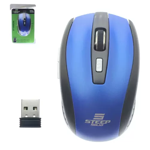 Steep Solid ST-WM02M Optik Kablosuz Wireless Mouse (Mavi)