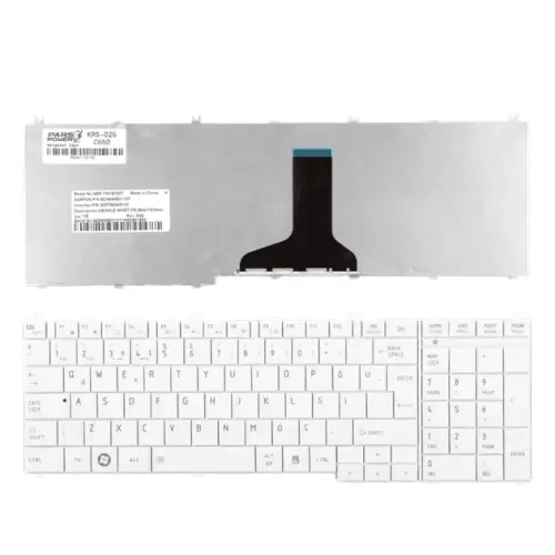 Toshiba V114346DK1, V114362DK1, V114399CK1 Notebook Klavye (Beyaz TR)