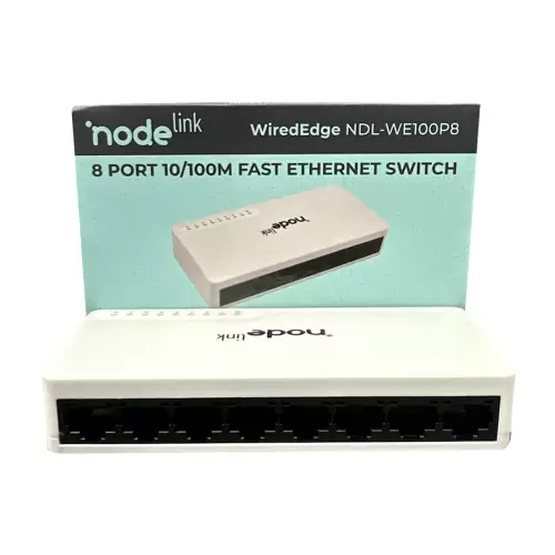 Node Link Power WIRED EDGE NDL-WE100P8 8 Port 10/100Mbps Çoklayıcı Kutu 1 Giriş 8 Çıkış Kablolu Switch