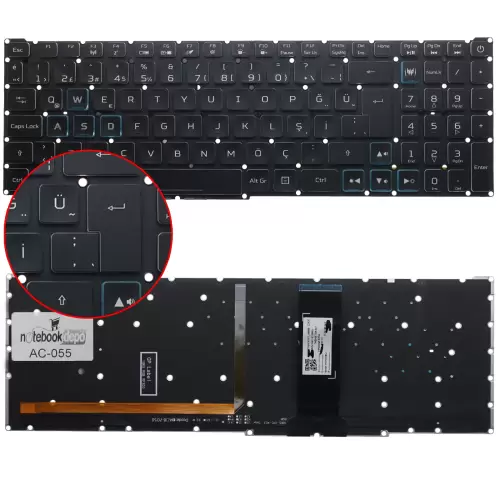 Acer Predator Helios 300 PH317-54-78CW Klavye Işıklı (Siyah TR)