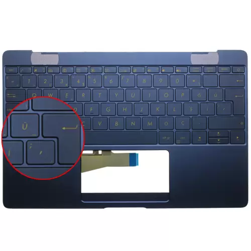 Asus Zenbook 3 ASM16B9 Üst Kasalı Klavye (Mavi TR)