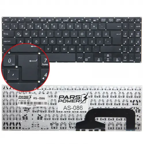 Asus VivoBook X507 Serisi Klavye (Siyah TR)