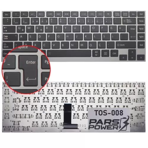 Toshiba Satellite U840 Serisi  Notebook Klavye (Siyah TR)