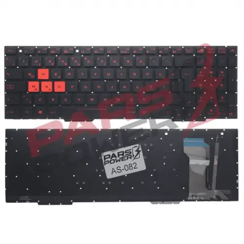 Asus ROG FX553VD, FX753VD, FX553VE Notebook Klavye Işıklı (Siyah TR)