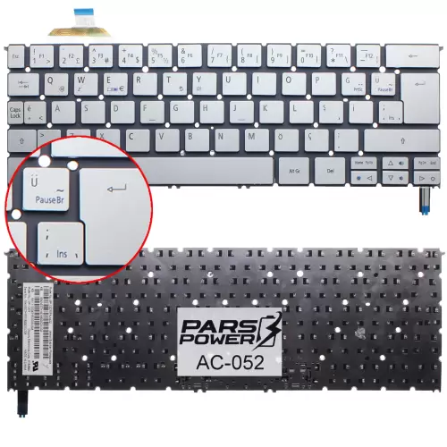 Acer Aspire S7-392-74508G25tws Klavye (Gümüş TR)