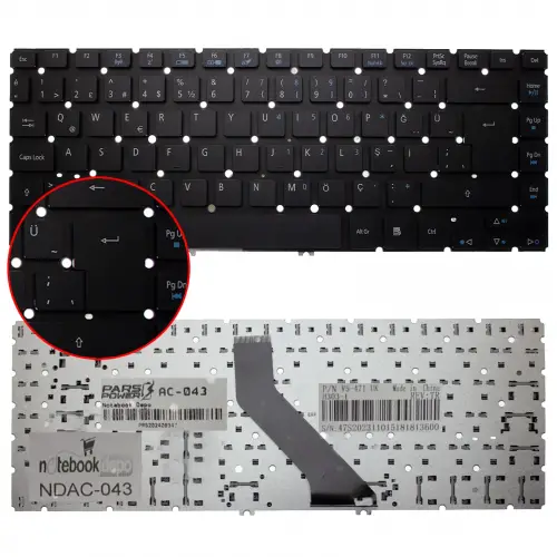 Acer Aspire V5-431, MS2360 Serisi Notebook Klavye (Siyah TR)