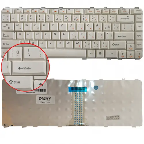 Lenovo IdeaPad Y560P 20077, Y560P 4397 Notebook Klavye (Beyaz TR)