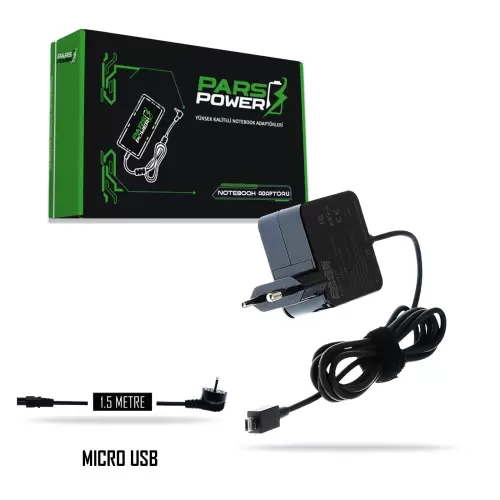 Pars Power PRS-077 19V 1.75A (MICRO USB) DUVAR TİP ADAPTÖR