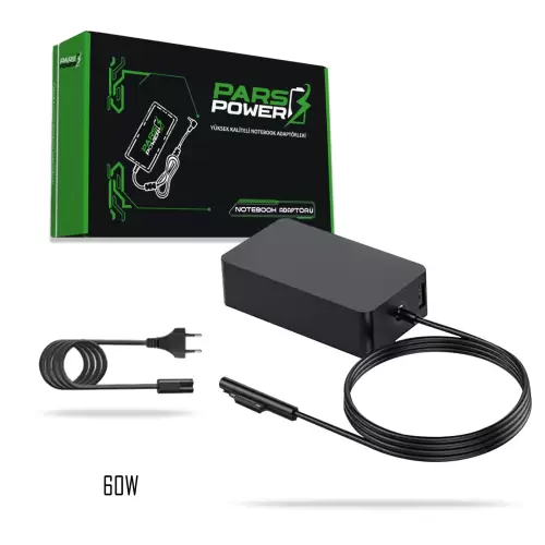Microsoft Surface 15V 4A 65W Adaptör Şarj Aleti-Cihazı (Pars Power)