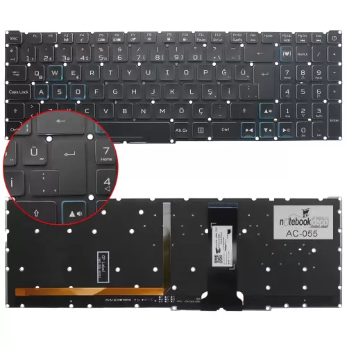 Acer Predator Helios 300 PH317-54-78CW Klavye Işıklı (Siyah TR)