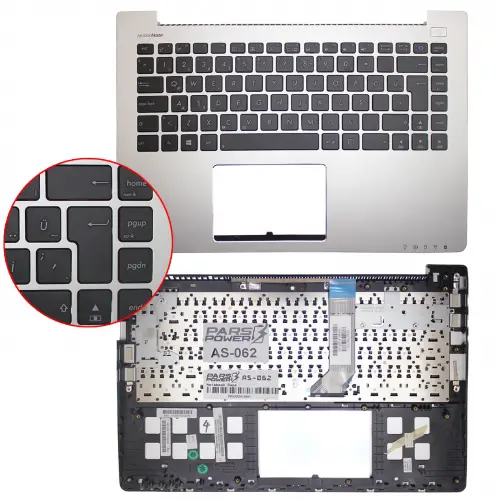 Asus K451 Notebook Klavye (Üst Kasa Siyah TR)