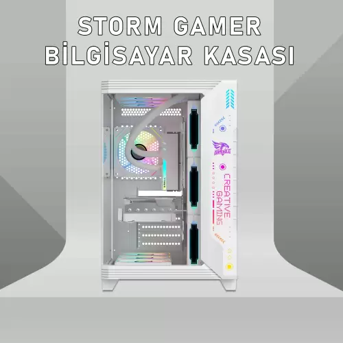 Gameagle Storm 7 Argb Fanlı Oyuncu Pc Kasası (Beyaz)