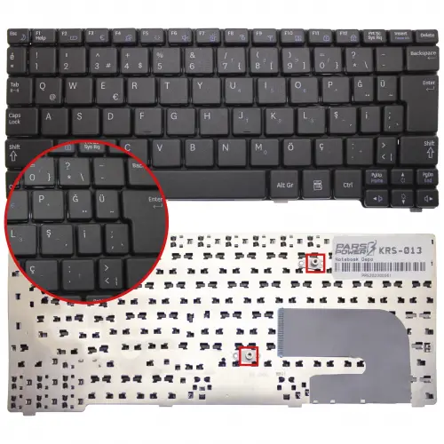 Samsung NP-N150-JP0YTR, NP-N150-JP0ZTR Notebook Klavye (Siyah TR)