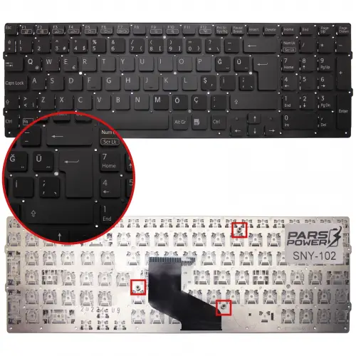 Sony VPC-F249FJ/BI, VPC-F24AJ Notebook Klavye (Siyah TR)