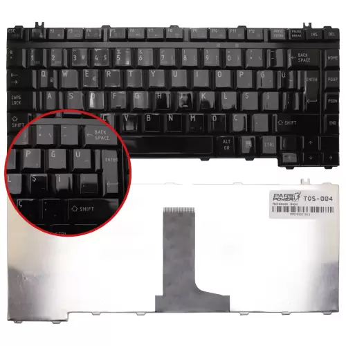 Toshiba Satellite A215, A300, A300D, A305, L300, L300D, L305, L305D, L450 Notebook Klavye Parlak