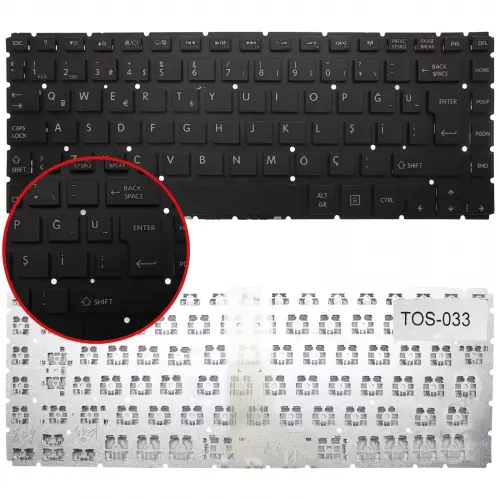 Toshiba 9Z.N8FBQ.001 Notebook Klavye (Siyah TR)