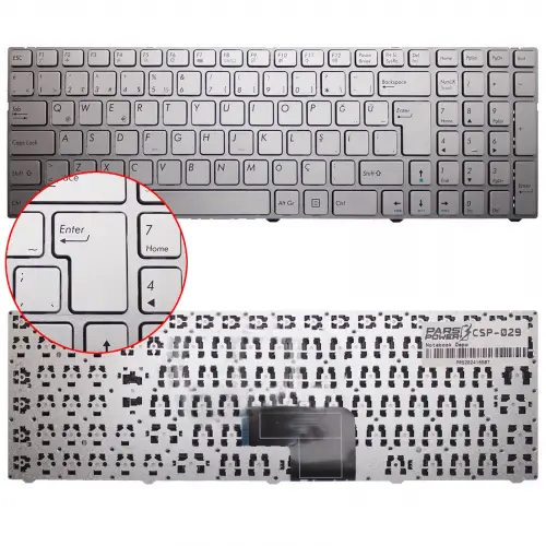 Casper Nirvana C800, C810 Notebook Klavye (Gümüş TR)