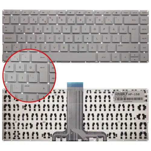 HP Stream 14-ax000 Serisi Notebook Klavye (Beyaz TR)