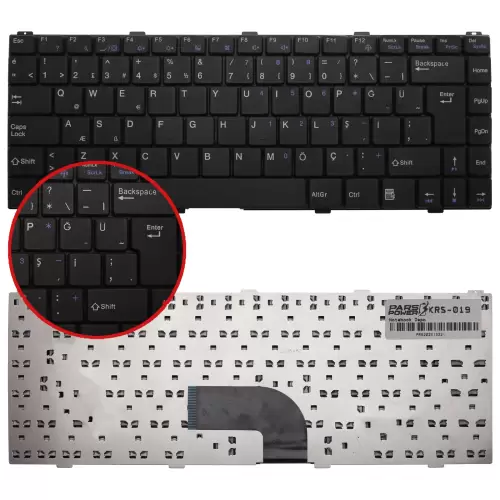 Grundig SN5071D Notebook Klavye (Siyah TR)