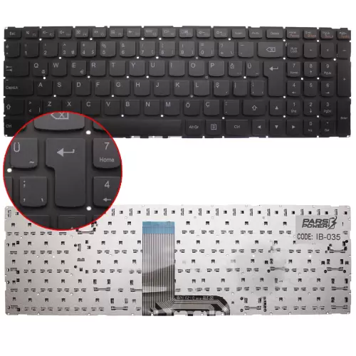 Lenovo Yoga 80N6008AGE, 80N6000LPH Notebook Klavye (Siyah TR)