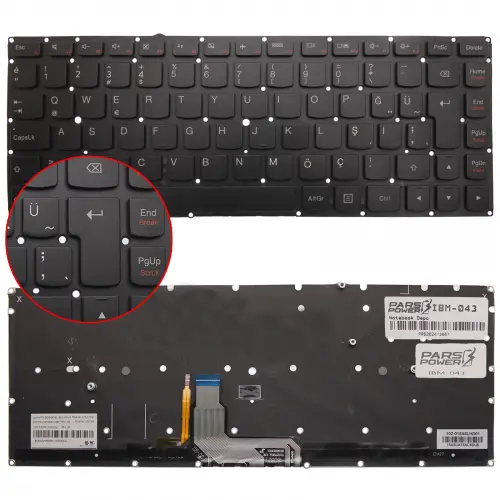 Lenovo Yoga 900 Uyumlu Notebook Klavye (Siyah TR)