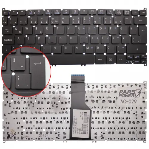 Acer 3ICP5/65/88, 3ICP5/67/90 Notebook Klavye (Siyah TR)