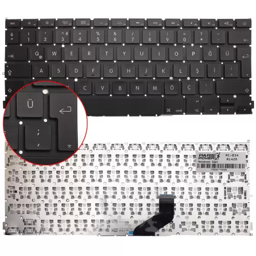 Apple A1425 MD212, MD213, ME662, ME663 Klavye (Siyah Tr)