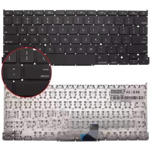 Apple A1502 Klavye (Siyah Eng)