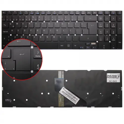 Acer Aspire V17 Nitro VN7-791 Notebook Klavye Işıklı (Siyah TR)