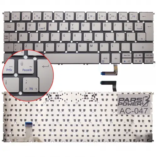 Acer Aspire S7 MP-12A5 Klavye (Gümüş TR)