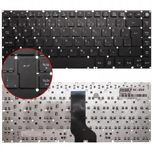 Acer Aspire N17Q4 Serisi Notebook Klavye (Siyah TR)