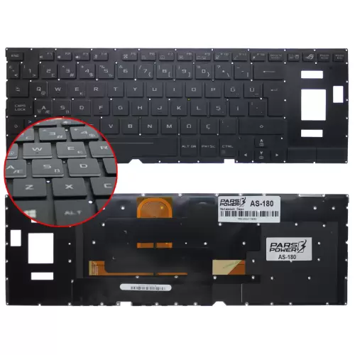 Asus Rog Zephyrus S GX501V, GX501G, GX501GI Klavye Işıklı (Siyah TR)