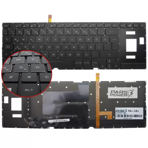 Asus Rog Zephyrus S GX501V, GX501G, GX501GI Klavye Işıklı (Siyah TR)
