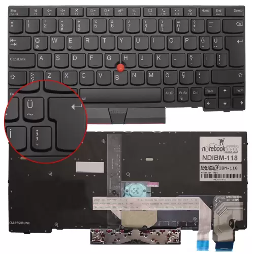 Lenovo ThinkPad L13 20R3000DTX Klavye Işıklı (Siyah TR)