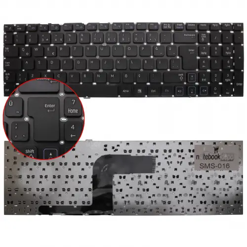 Samsung 9Z.N5QSN.B0E, 9Z.N5QSN.B0T Notebook Klavye (Siyah TR)