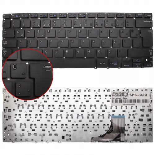 Samsung Np530u3c Notebook Klavye (Siyah TR)