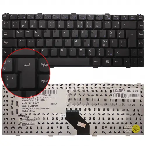 Asus S96 Notebook Klavye (Siyah TR)