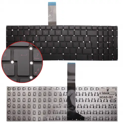 Asus A550, F550, F552, K550 Notebook Klavye (Siyah TR)