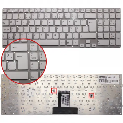 Sony Vaio VPCEB4X8E, VPCEB4Z0E, VPCEB4Z1E Notebook Klavye (Beyaz TR)