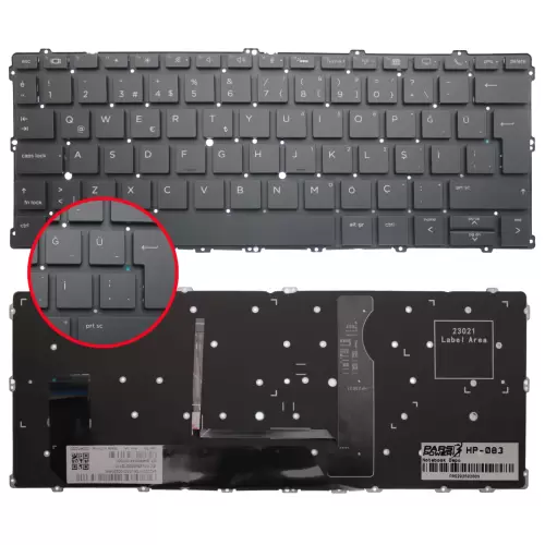 Hp Elitebook HP-083 Klavye Işıklı (Siyah TR)