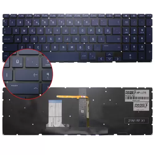 HP Victus TPN-Q278, TPN-Q279 Klavye Işıklı (Mavi TR)