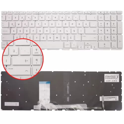 HP Victus TPN-Q278, TPN-Q279 Klavye Işıklı (Beyaz TR)