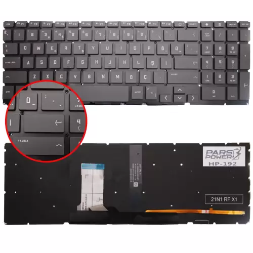 HP Victus TPN-Q278, TPN-Q279 Klavye Işıklı (Siyah TR)