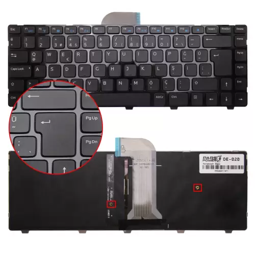 Dell 0RNN5P, 0X48YG Klavye Işıklı (Siyah TR)