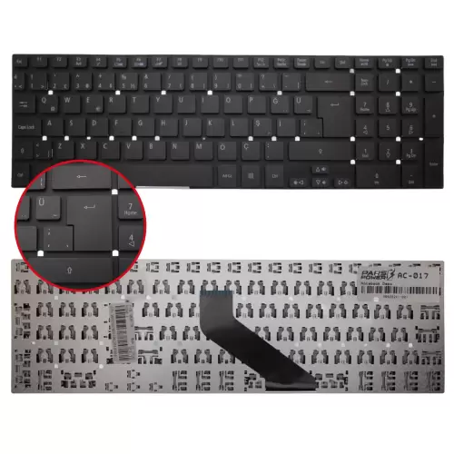 Acer Extensa EX2519, 2519-CBAN Notebook Klavye (Siyah TR)