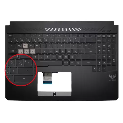 Asus FX504GD, FX504GM, FX504GE Klavye RGB Işıklı (Siyah TR)