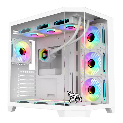 Gameagle Edge 7 Argb Fanlı Oyuncu Pc Kasası 850W 80+ Plus Bronz Modüler Powerlı Sıvı Soğutmalı (Beyaz)